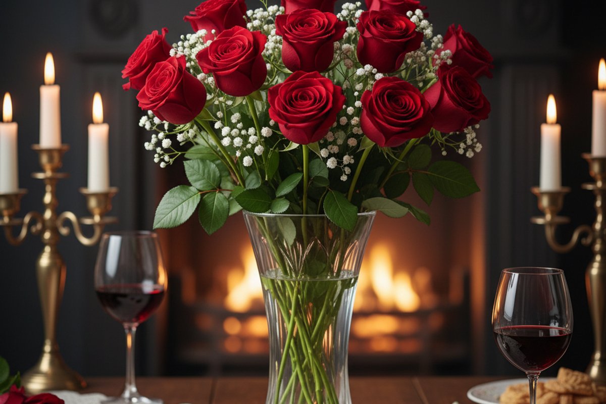 Romantic Rose Arrangement - Rp 450.000